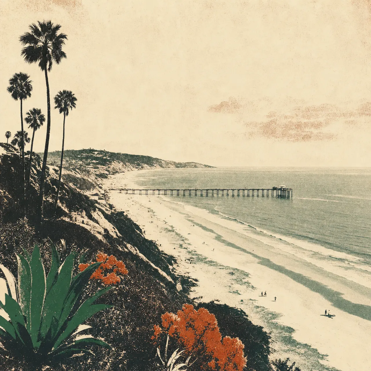 The San Diego coastline from the bluffs